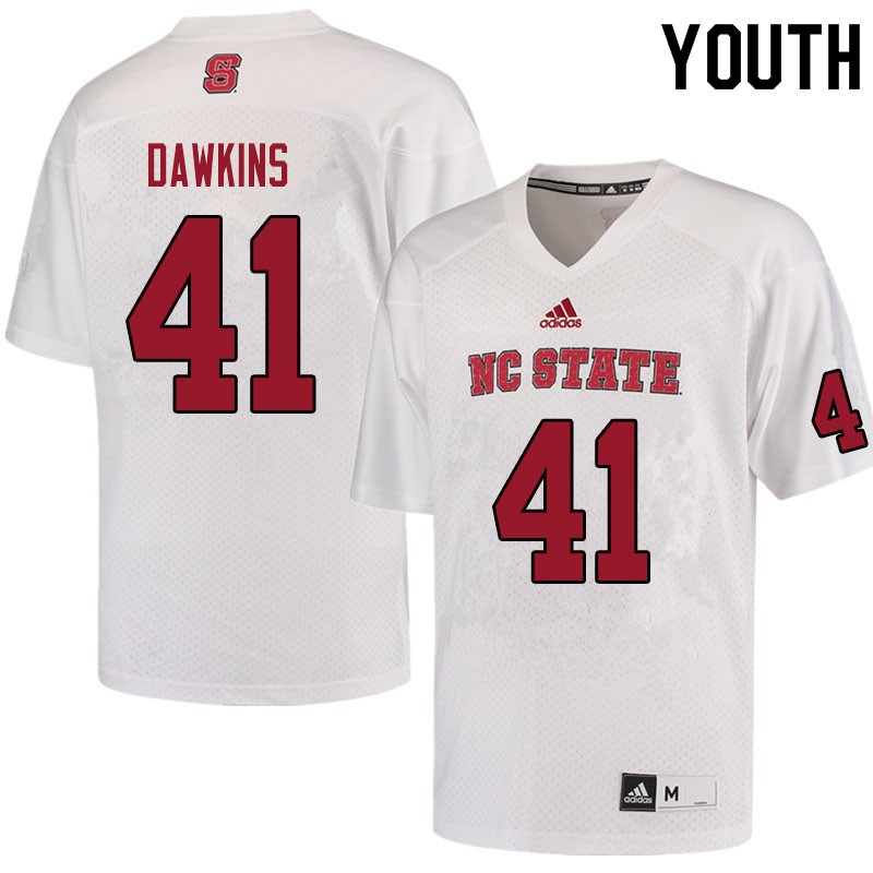 Youth #41 Timothy Dawkins NC State Wolfpack College Football Jerseys Sale-White